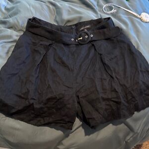 Banana Republic Black High Waist Belted Shorts
